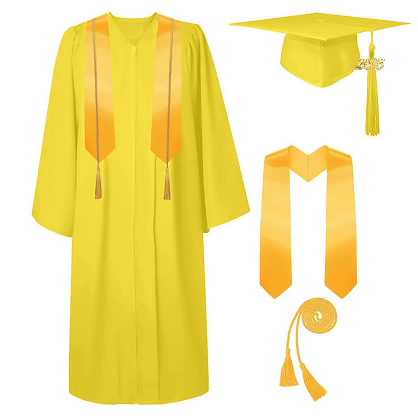 2025 Children School Graduation Gown 2025 Children Nursery Graduation 2025  Children Nursery Gown Graduation Outfit Yellow XXL | Fruugo UK