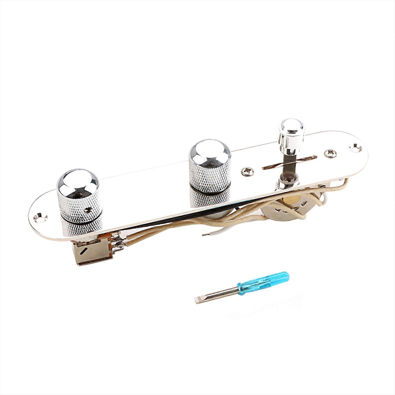 Electric Guitar Prewired Switch Control Plate with 3-Way Switches Knob Prewired Loaded Guitar Control Plate Replacement