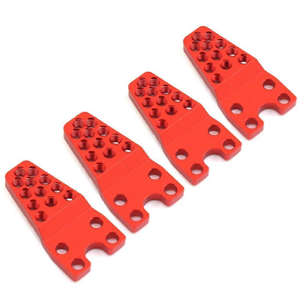 Aluminum Alloy Shocks Height Angle Adjustment Bracket Mount Support For 1/10 RC Crawler SCX10 D90, Red