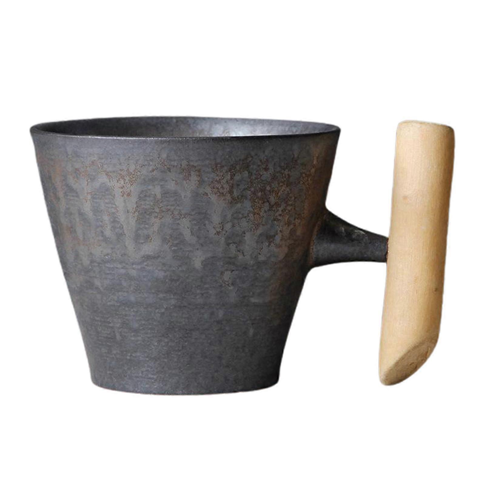 2x Coffee Mugs Rust Glaze Drink Cups Drinkware for Office