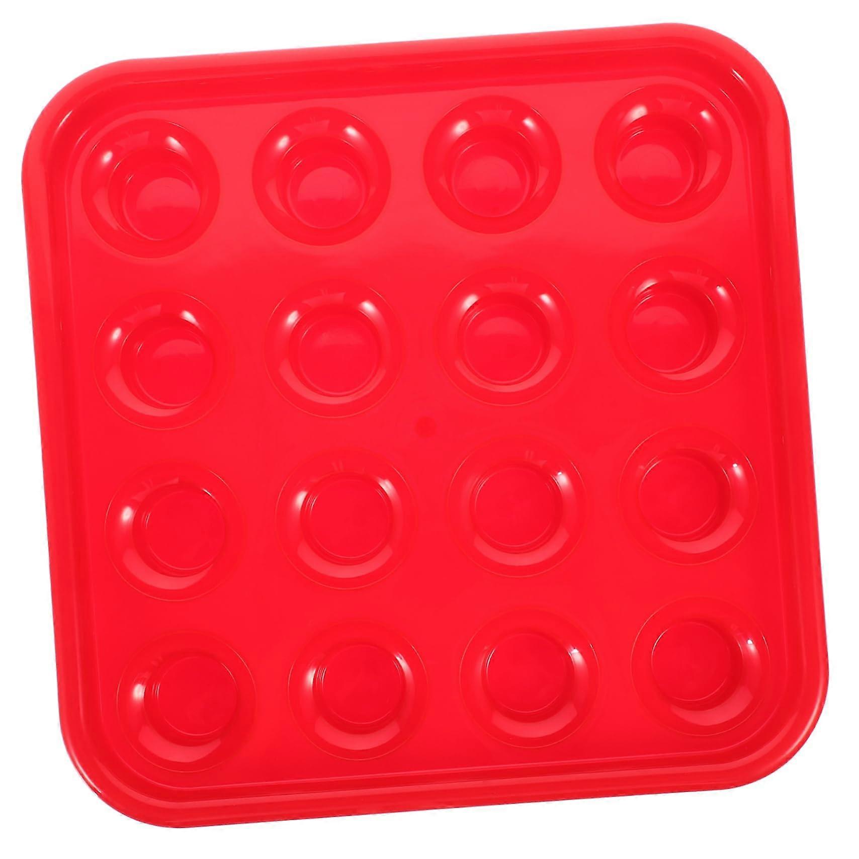 Pool table, billiard table, ball tray, plastic bowl, billiard ball container, storage tray, PP, red.