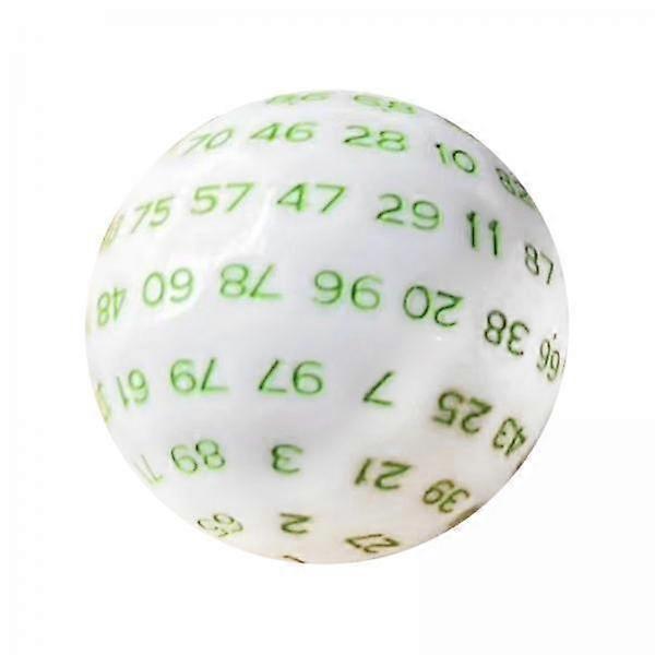 6x100 Sided Dice Acrylic Compact Large D100 Dice for Board Game Table Game Green