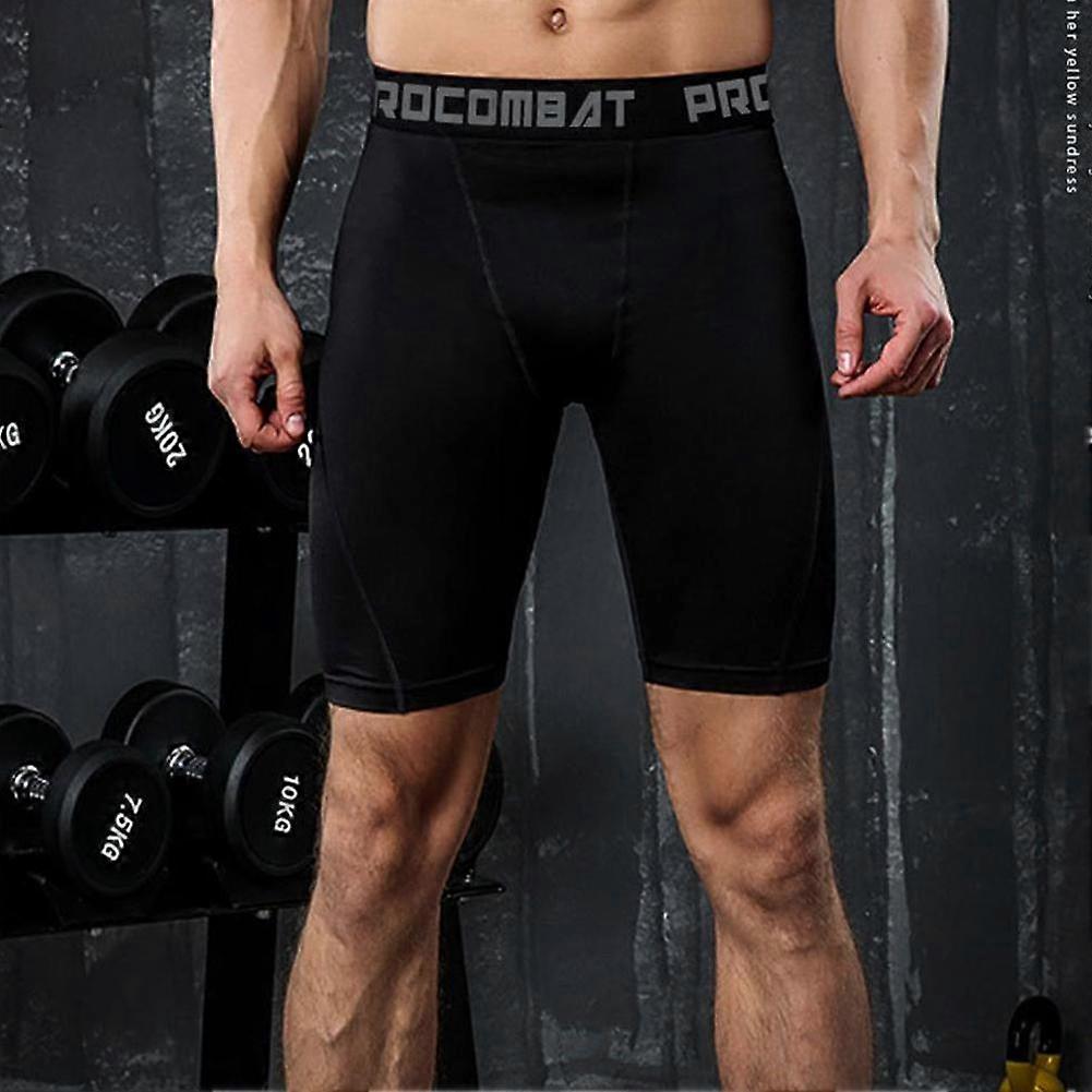 White (E) M$ tight sports shorts men's elastic quick-drying breathable basketball leggings running track and field training pants fitness shorts