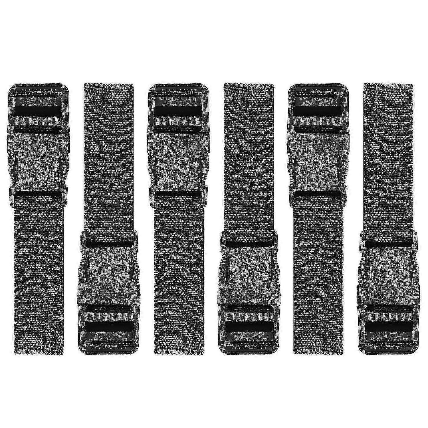 6 Pack Utility Straps for Travel Made of Nylon With Quick Release Buckle for Convenient Luggage Handling