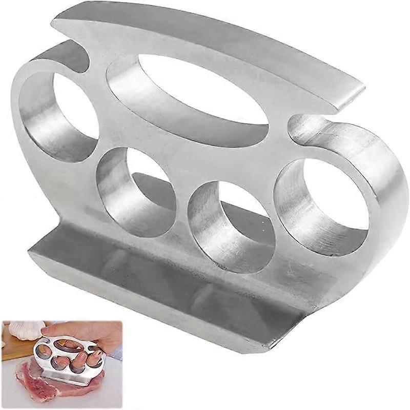 Meat Tenderiser Mallet Convenient Kitchen Tools 1PC Meat Tenderizer Stainless Steel Knuckle Dusters for Strong Durable Meat Hammer
