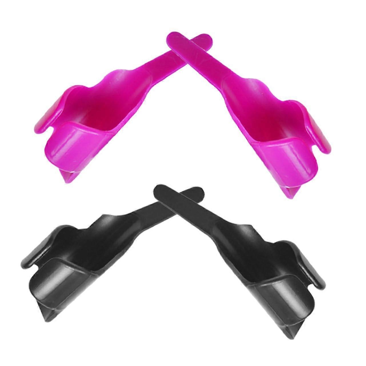 Sewing Fabric Ironing Tool Set - 5 Sets of Blue Plastic Fingerthing Thread Controllers with 4 Sewing Turners