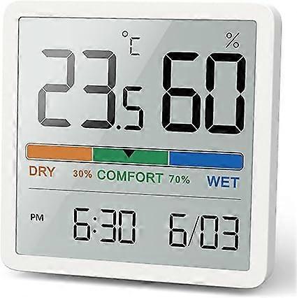 Digital temperature and humidity meter, hygrometer for indoor control white