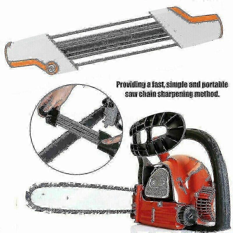 Grass Edger Accessories 2in1 Metal Easy Chainsaw File Sharpener 4.8mm Replace For Stihl 325' Chain Ee