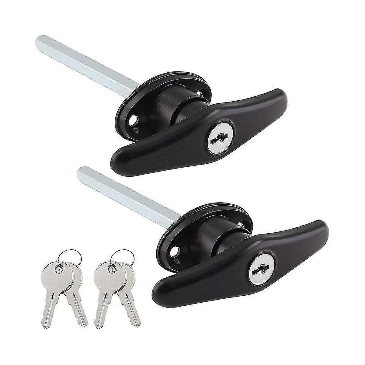 Suitable for Truck Cap Locking T-Handle Camper Topper Lock with Keys Replacement