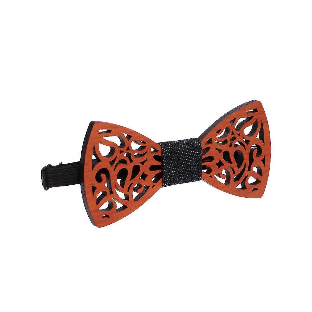 Men's Wooden Tie, Lightweight Hollow Design for Parties