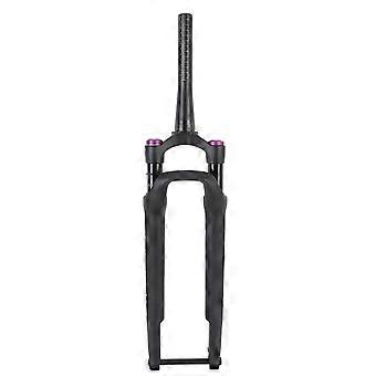 Front Aluminum Alloy 12x100MM Through Axle Manual Lockout Shock Absorber Air Suspension Fork for 700C Road Bike