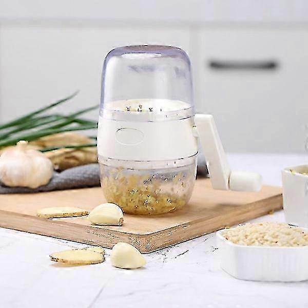 White Manual Nut Grinder with Non-Slip Base, Multifunctional Dried Fruit & Peanut Crusher