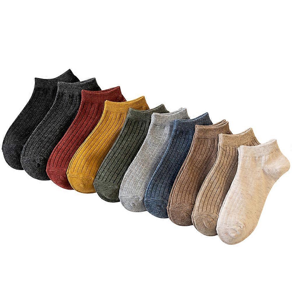 Women Cotton Crew Socks Ankle Sock Casual Wear Breathable Anti-slip Assorted Color 10 Pair