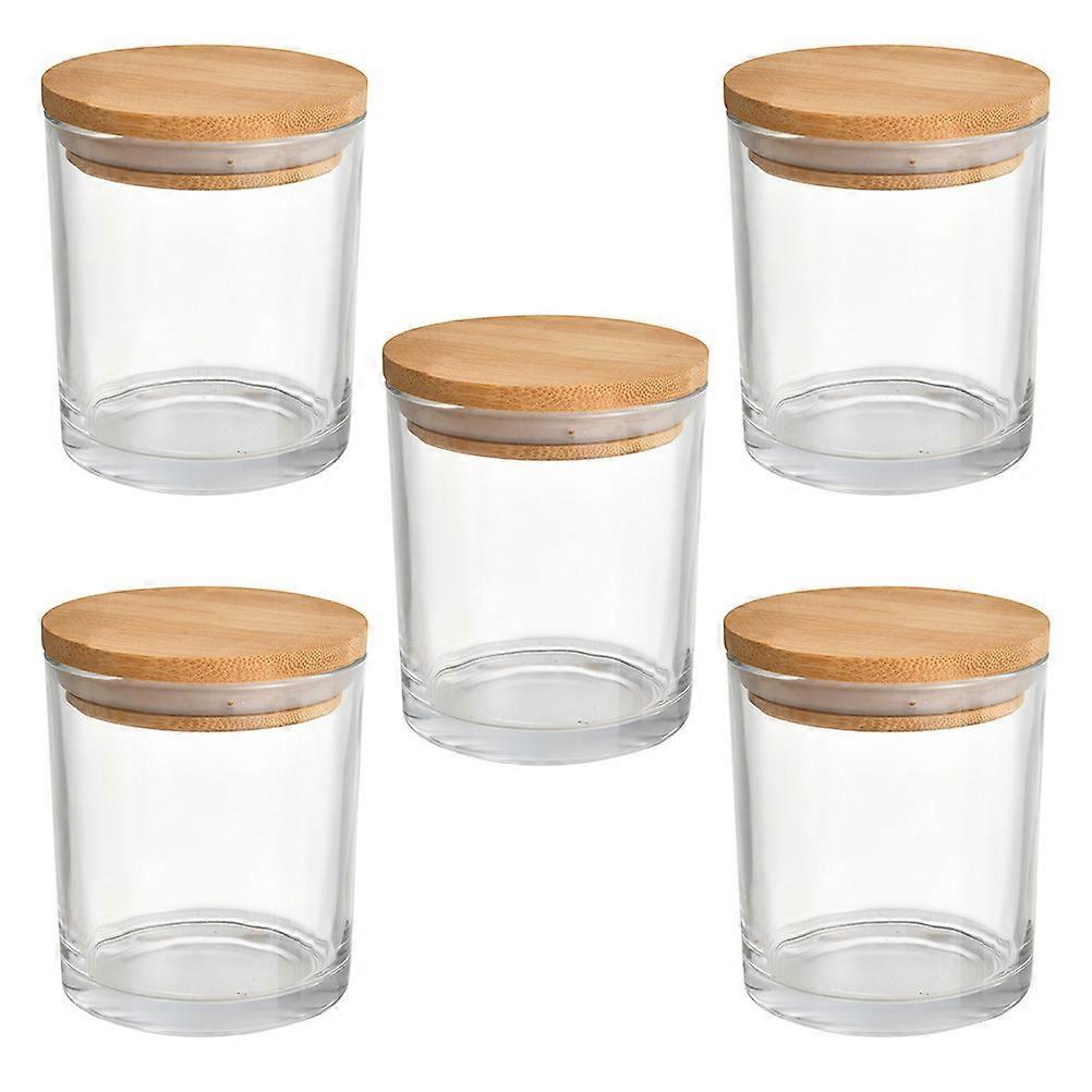 Small Tins With Lids Glass Tins For Candles Home Decor Multi 8x8x9cm Aromatherapy 5 Sets