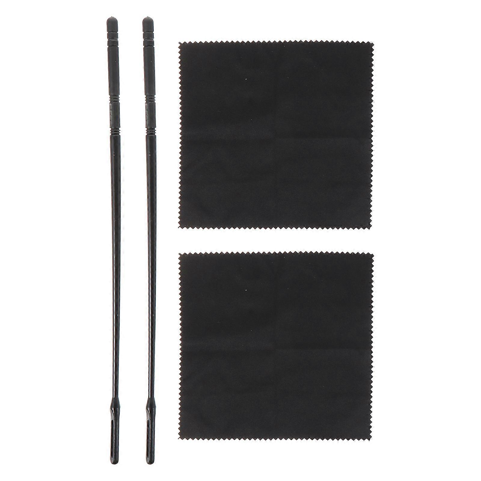 Musical Instrument Cleaning And Care Tool Flute Cleaning Rod Portable Design For Maintenance Black 4Pcs