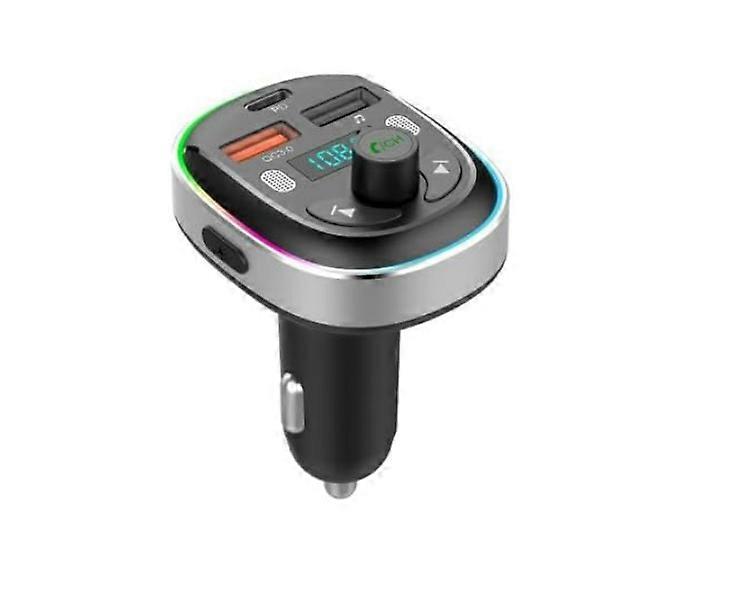 Bluetooth Car Adapter, Bluetooth FM Transmitter Car Bluetooth 5.3 Car Adapter, Quick Charge Car Adapter, Car Bluetooth Transmitter(Black)