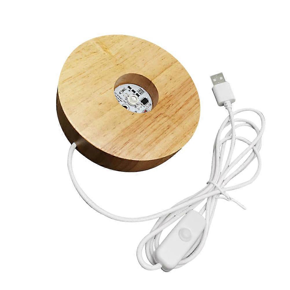 Bedside Table Lamp Wood Creative Colorful Lighting Base For Living Room Accessories Rectangular Shape 1Set