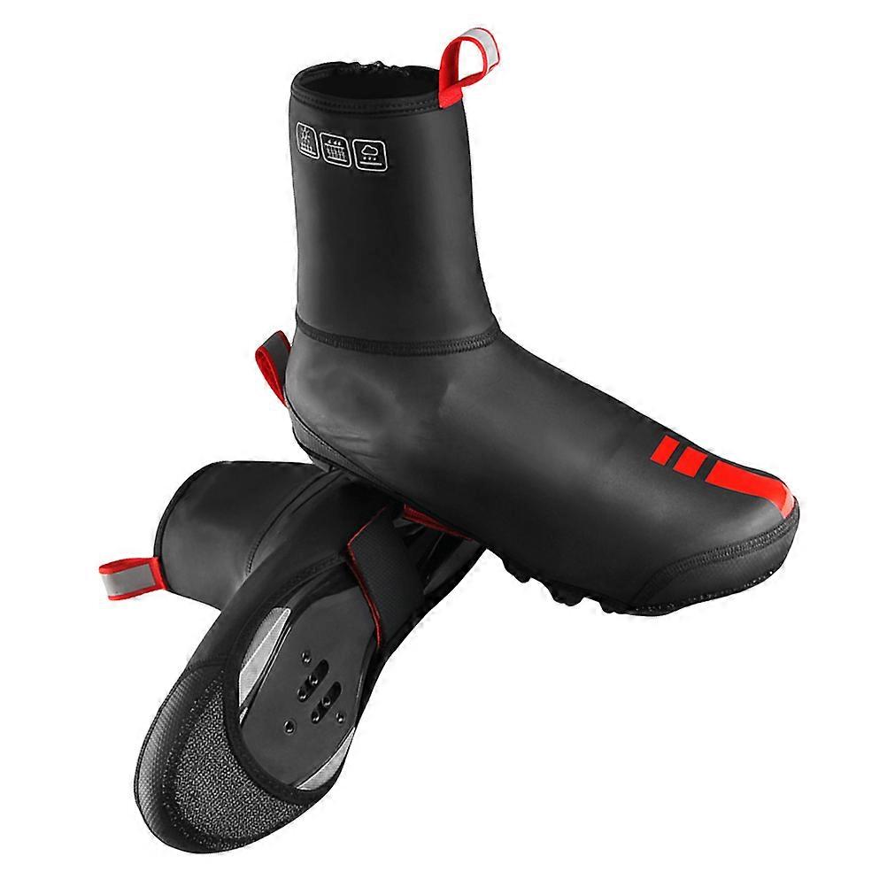 Windproof Overshoes Reusable Rain Protection for Cycling Outdoor Activities Black Color 1 Pair