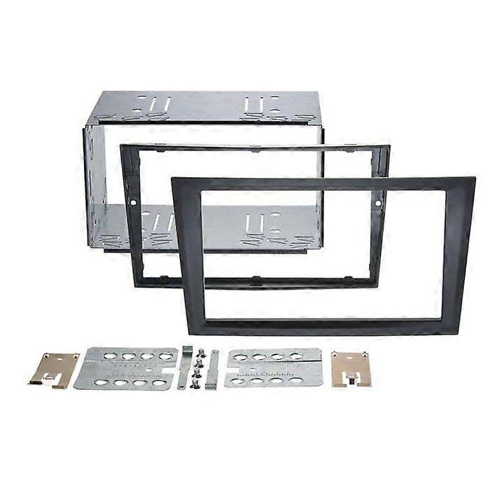 2-DIN-adapter för instrumentpanelen, kompatibel med olika Opel-modeller och Renault Trafic.
