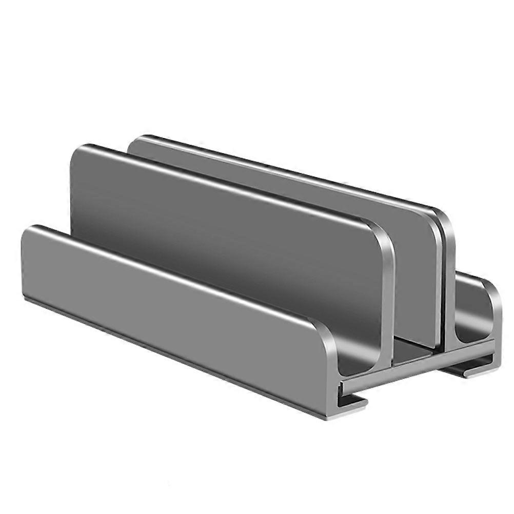 Laptop Cradle Alloy Vertical Laptop Holder Desk Use Grey 15X6.5X4.7CM Space-saving 1Set