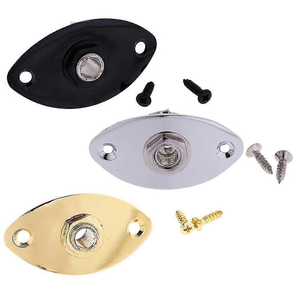 Oval Indented Output Input Jacks Plug Sockets for Electric Guitar Bass Parts