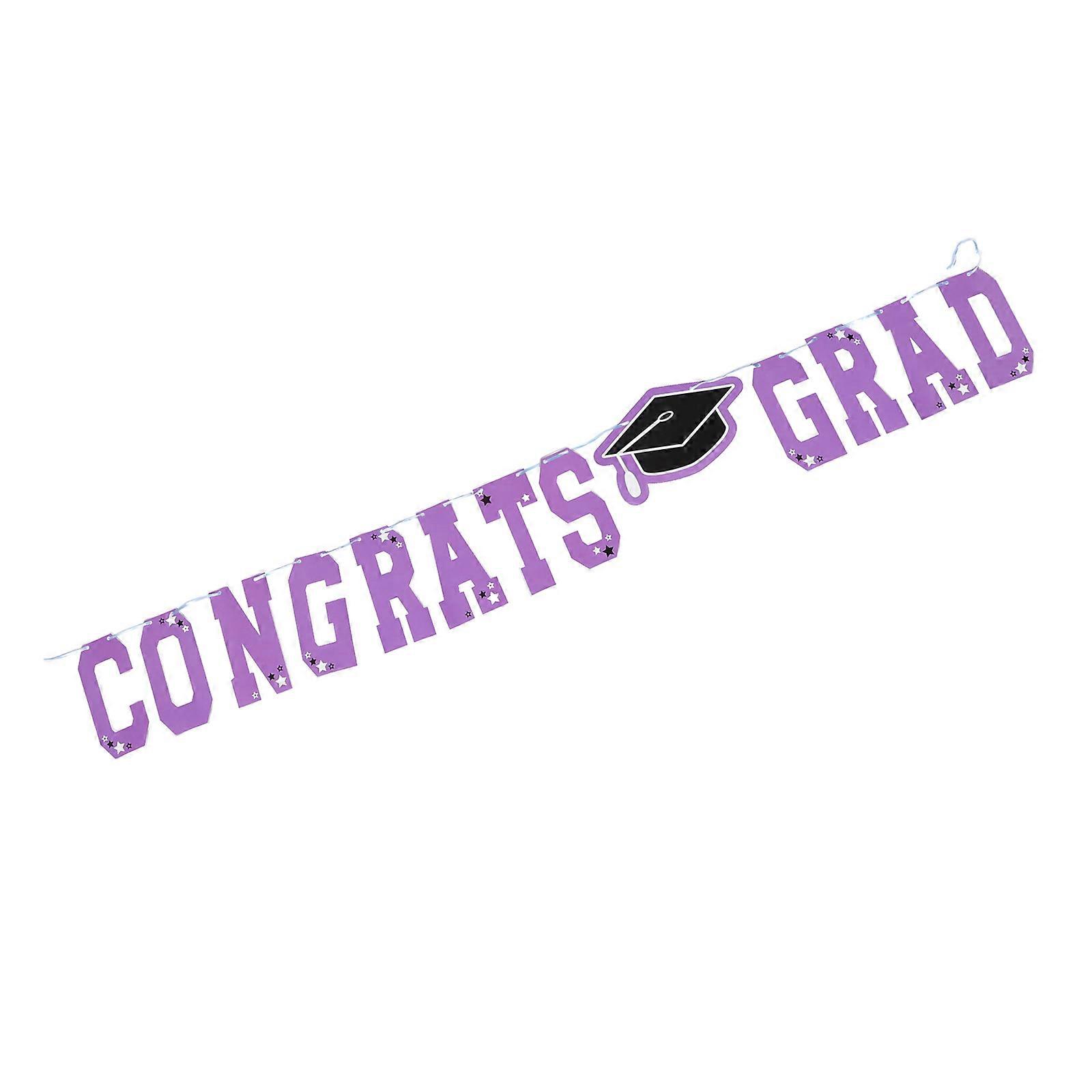 Graduation Picture Banner Purple 23x14cm Hanging For Stage Performance 1Pcs