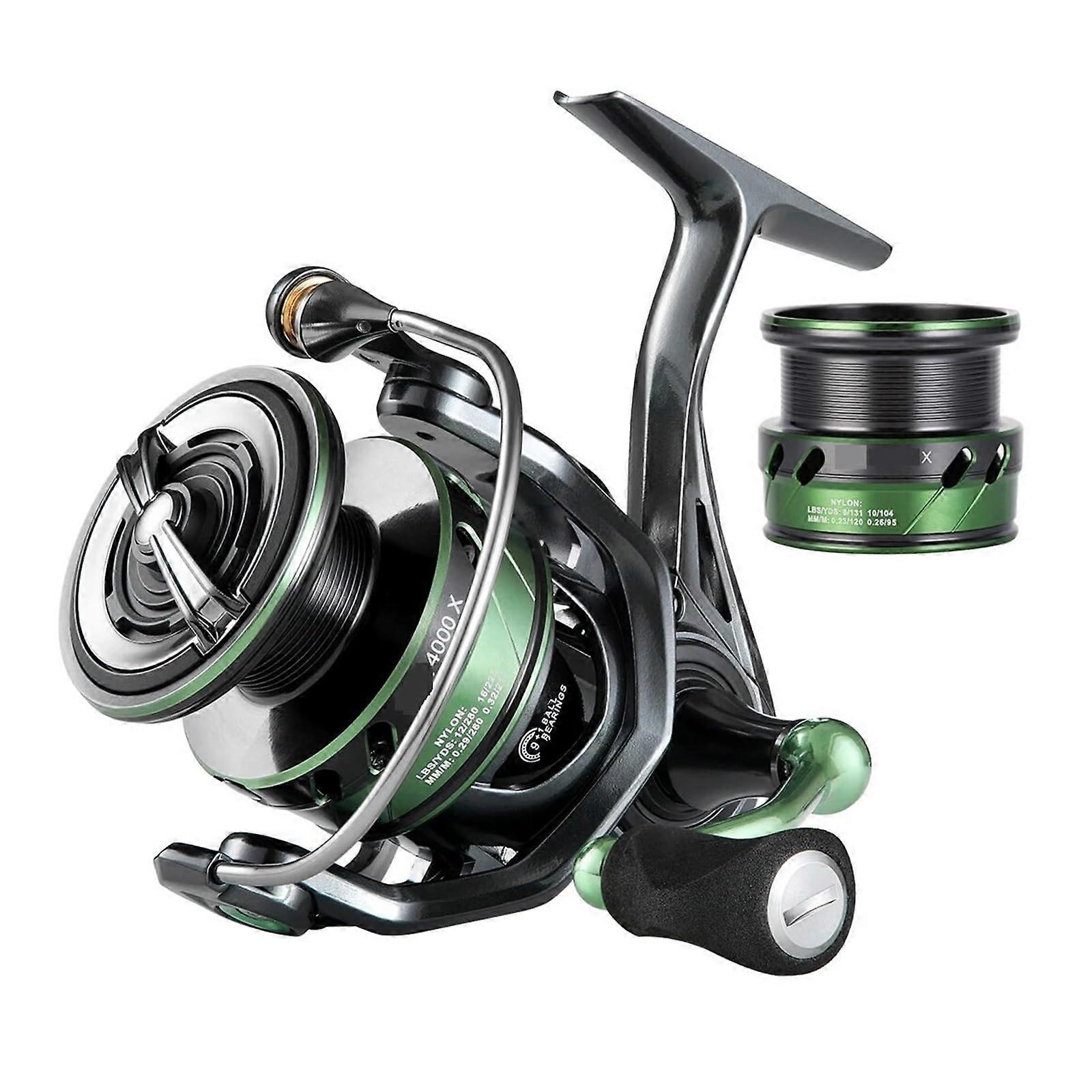 Spinning Reel Gear Ratio 5.2:1 MAX Drag 28lb 5000 Series Reel And Spool