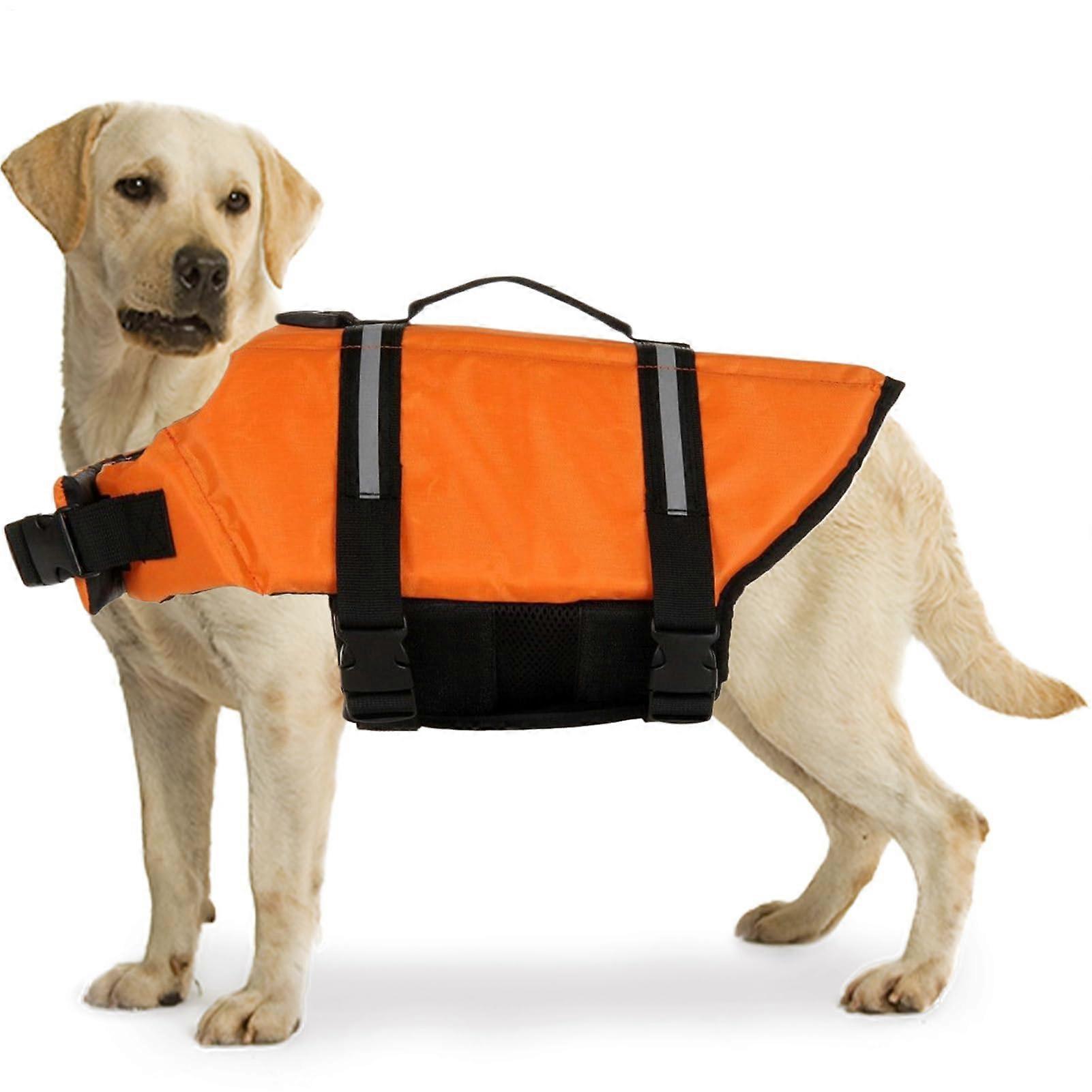 Water Resistant Dog Life Jacket Reflective Adjustable Vest for Swimming Pool Kayak