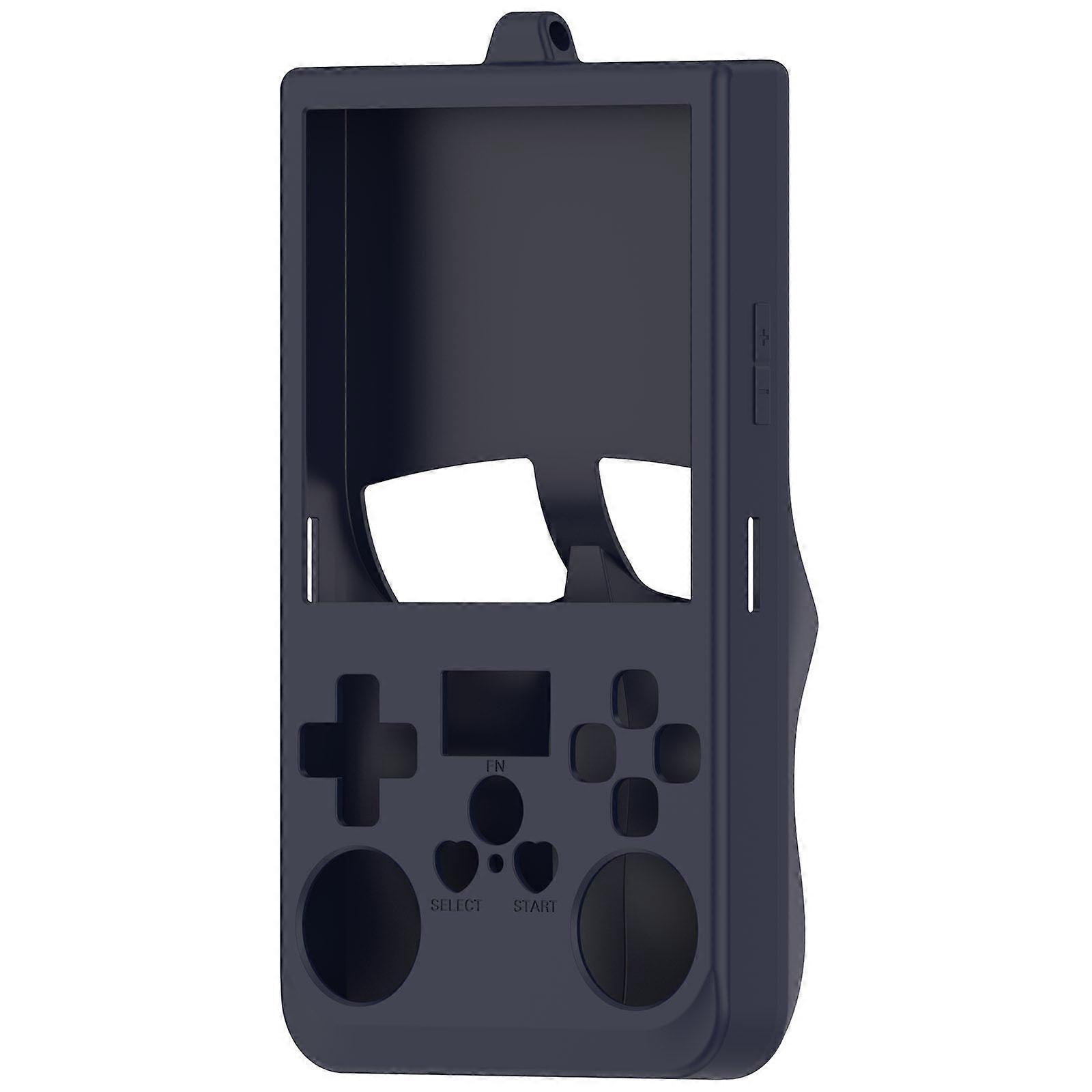 Game Console Silicone Protective Case Accessories for R36 Max Open Source Handheld (Midnight Blue)