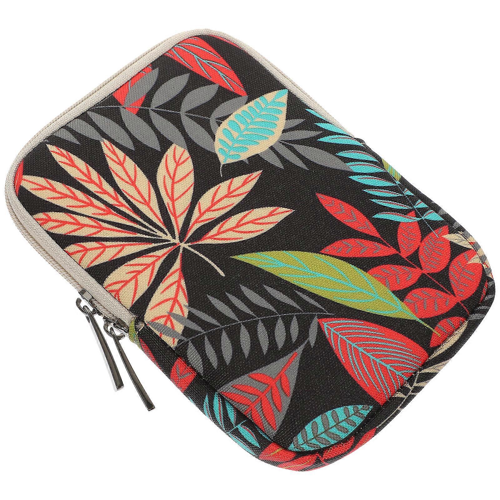 Book Protector Sleeve Multi Colored Leaves Background Rectangular 19 7x14 5cm Protective 1Pcs