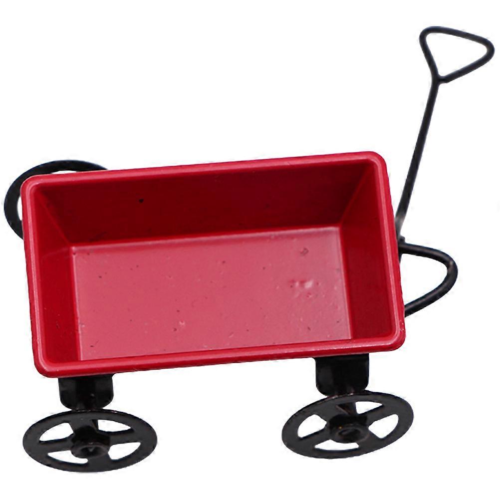 Trailer Model Dolls House Miniature Trailer Model Prop for Photography Miniature Design 7.5X2.6X2CM Red 2Pcs