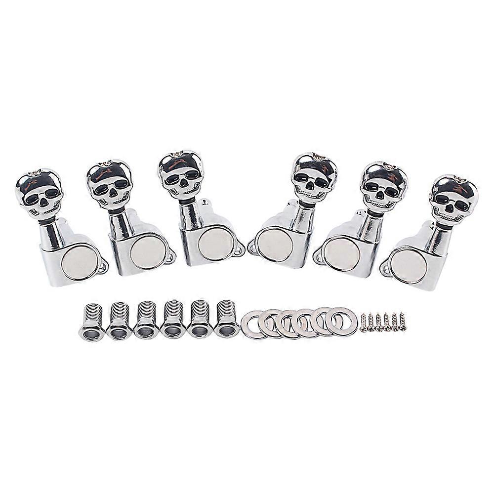 Skull Guitar Tuning Keys Silver Vintage Style Guitar Machine Heads Fix Strings For Electric Guitar 1Set