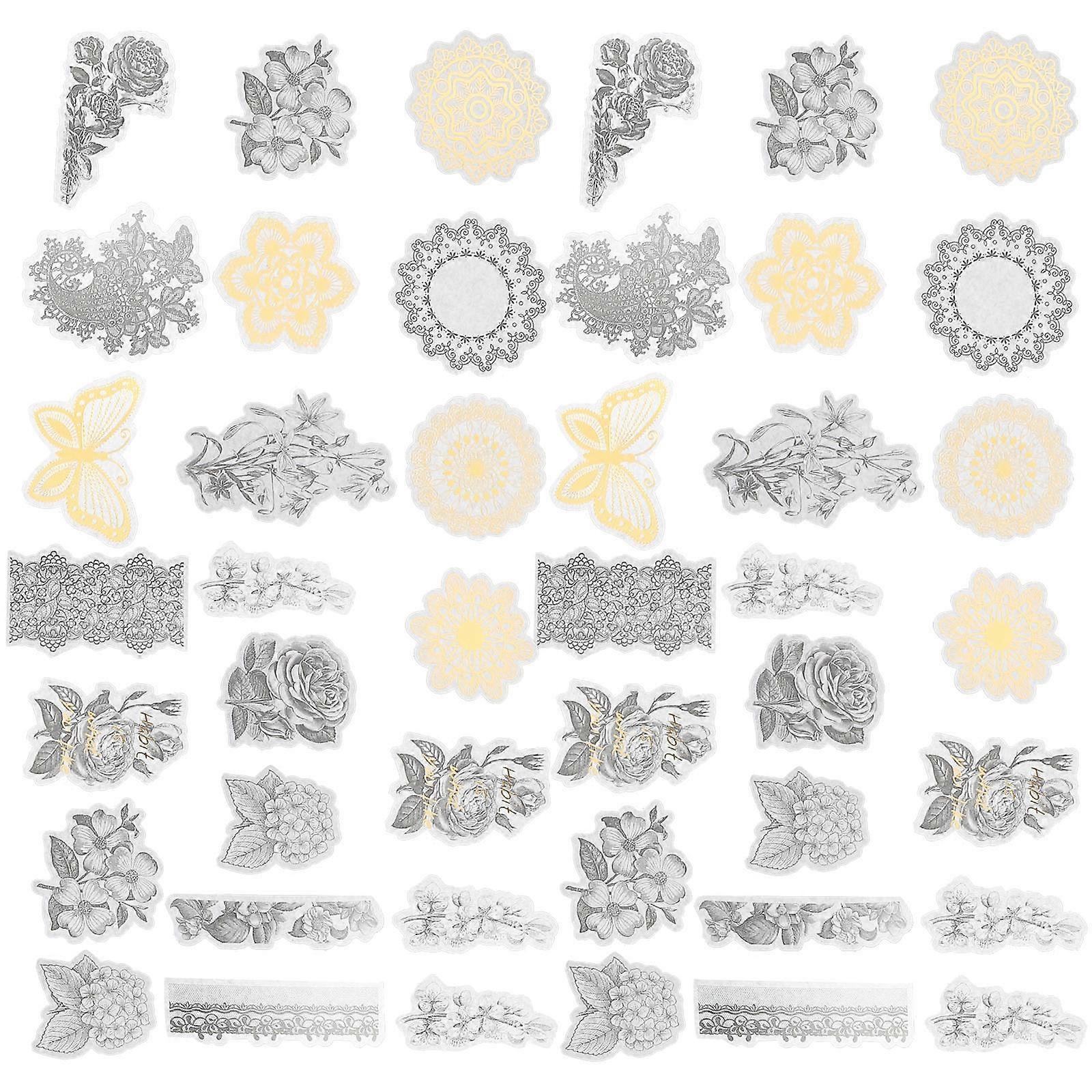 Scrapbook Sticker Creative Hand Account Assorted Color 10X7cm Decorative Scrapbooking 60Pcs