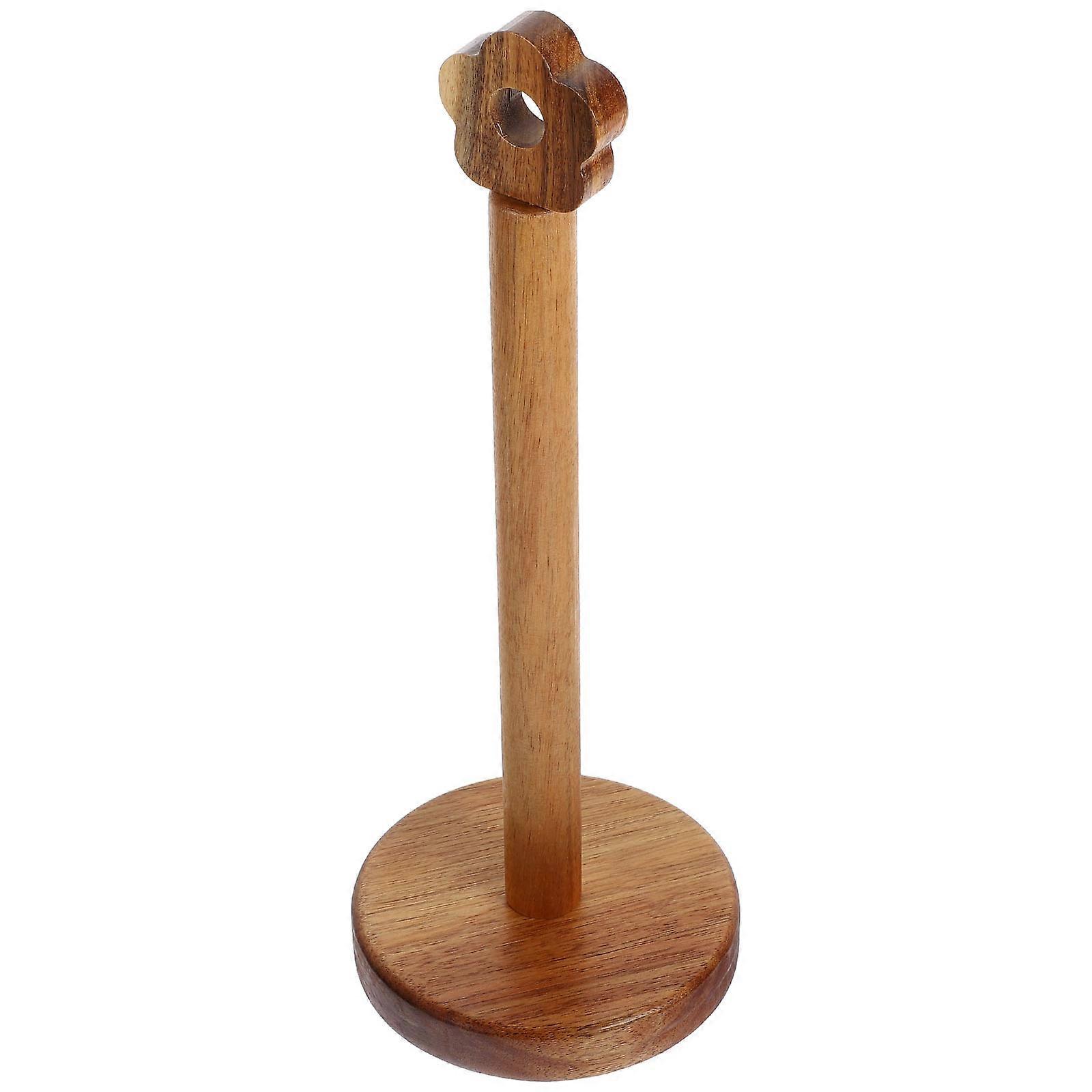 Kitchen Paper Towel Holder Stand Tissue Rack Desktop Ornament Light Brown 34.3x13x13cm 1 Piece