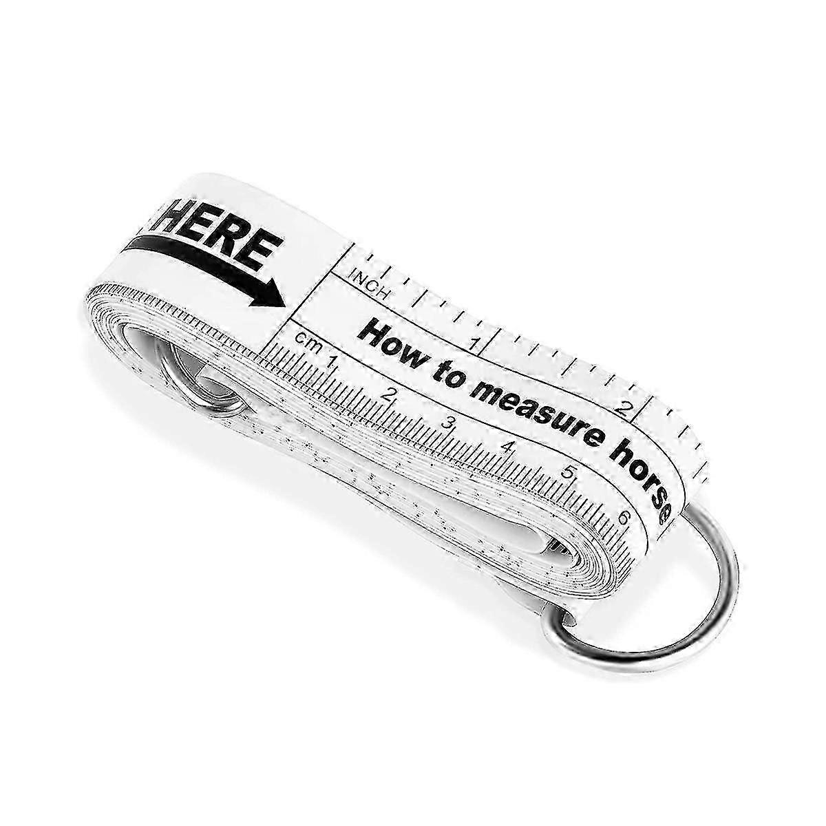 סרט מדידת משקל גובה סוס כלי מדידת גוף בעלי חיים PVC, באורך 8.2 רגל