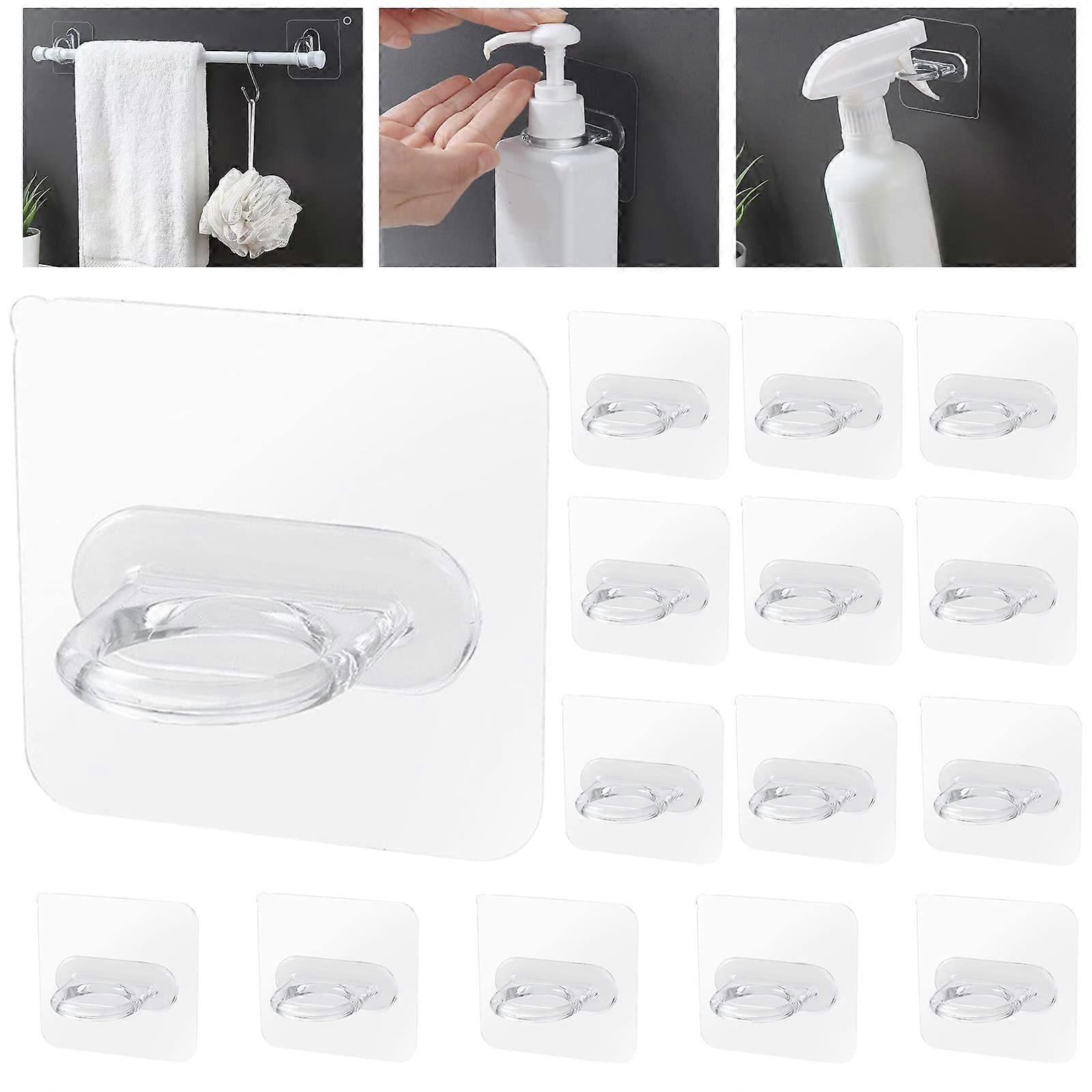 Multifunctional Round Hooks Self-Adhesive No Drilling Pack Of 15 Extra Strong Wall Mount Suction Cup Towel Hooks
