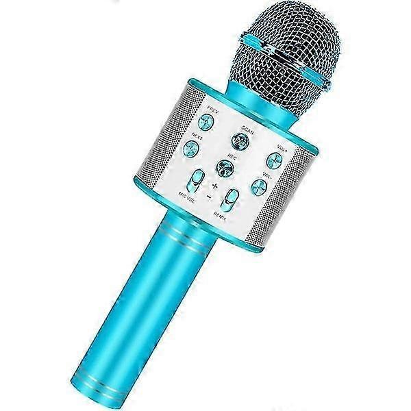 Bluetooth Karaoke Microphone with Speaker in Blue