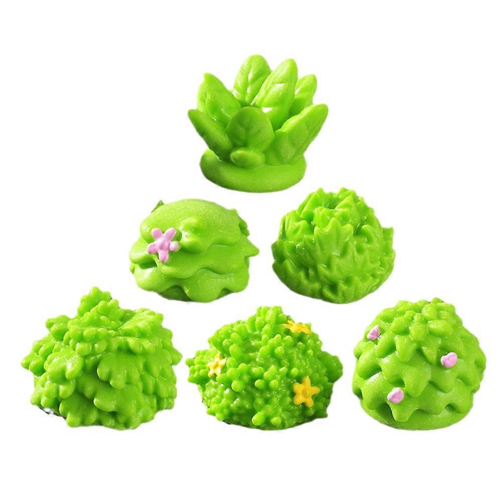 Miniature Plants Decoration Resin Grass Model Tree For Hobbyists Use 6Pcs