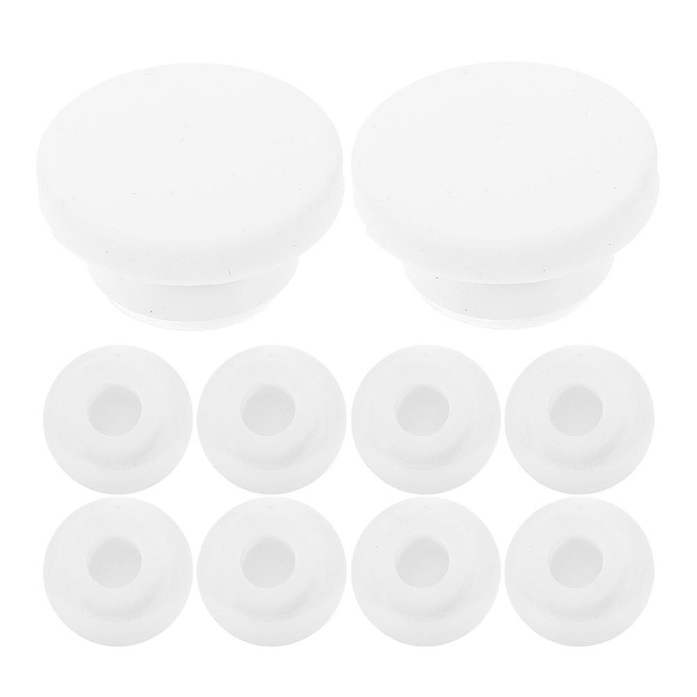 Bathroom Sink Overflow Trim Ring White Plastic Prevent Water Overflow For Washbasin 10Pcs
