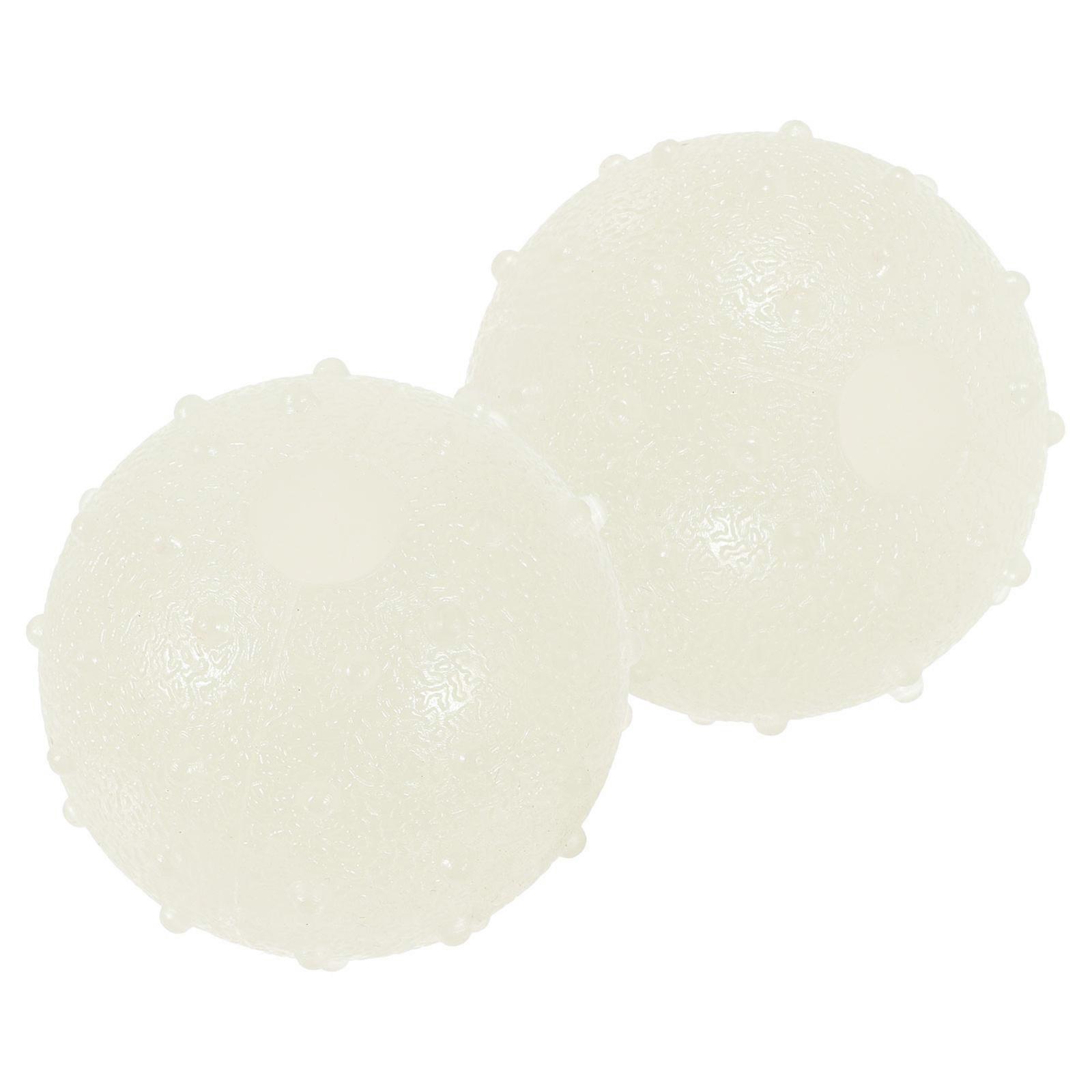 Glow in The Dark Ball 2Pcs White Tpr Bite-Resistant Dog Chew Toys for Endless Fun for Pet Use