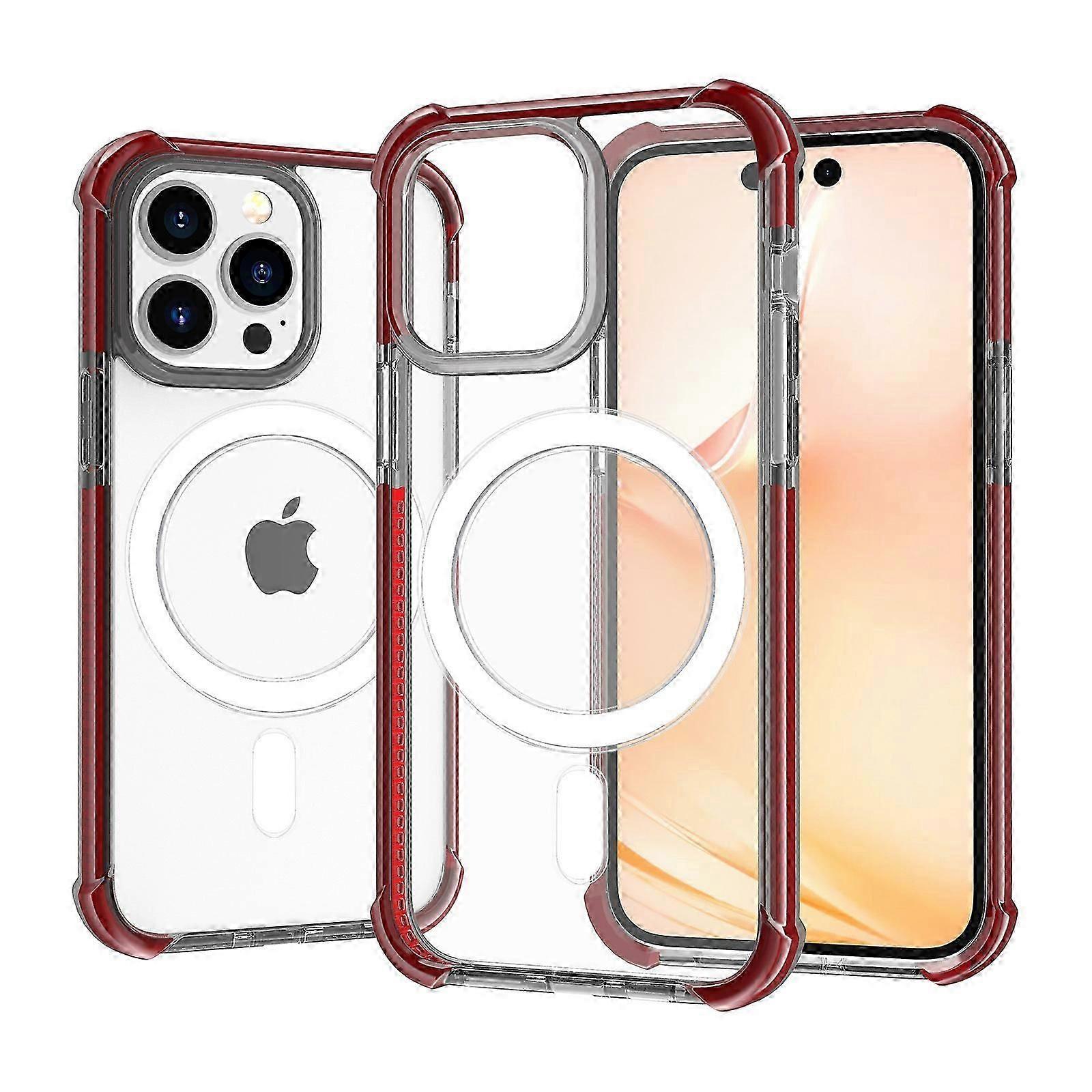 Magnetic Case for iPhone 15 Pro Max/15 Ultra Clear Compatible with MagSafe, Impact Protective Shockproof [Non-Yellowing]