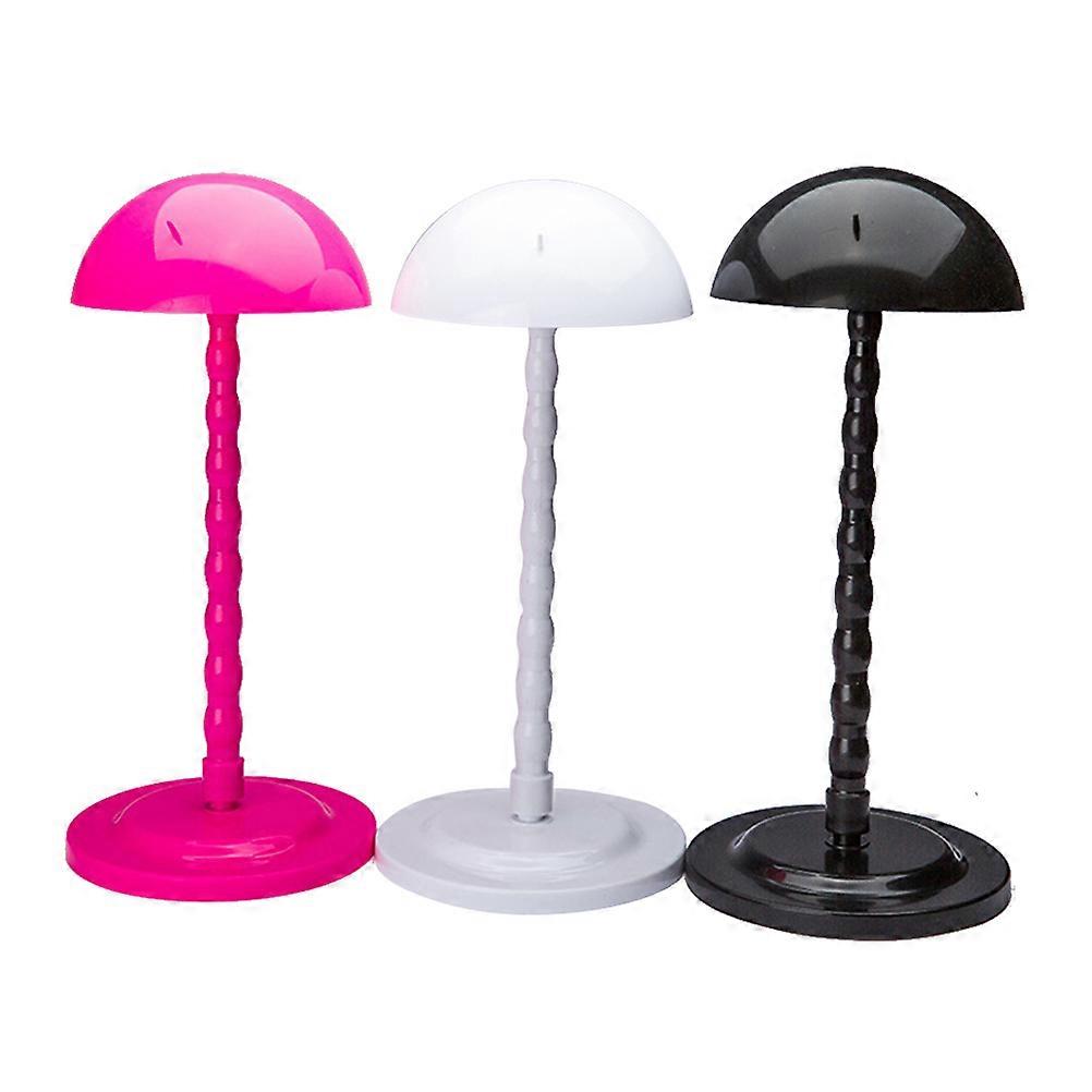 Wigs Display Rack Stable Wig Holder for Storage Display Prevent Deformation in Black Rosy White 3Set