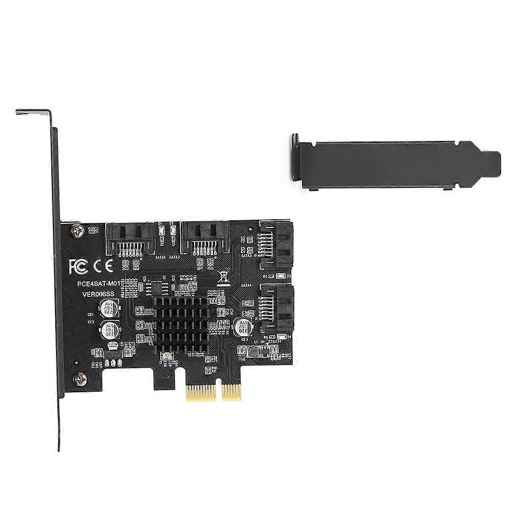 SATA3.0 to PCI E Expansion Card Black ABS 4 Port 6G Adapter Hard Drive Card Support for PM