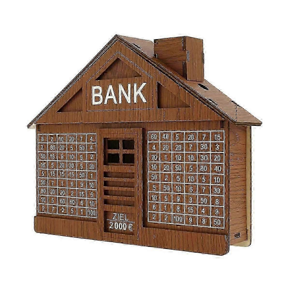 Wooden Piggy Bank for Adult Kids, Money Box with Counter, Money Saving Tin, Reusable Money Box js