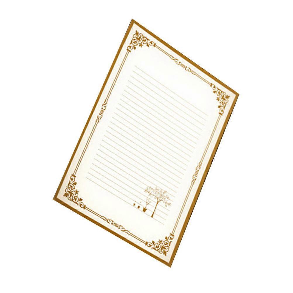 Retro Writing Paper Vintage Style Letter Writing Stationery Set White 17.5cm x 23.5cm 8Pcs