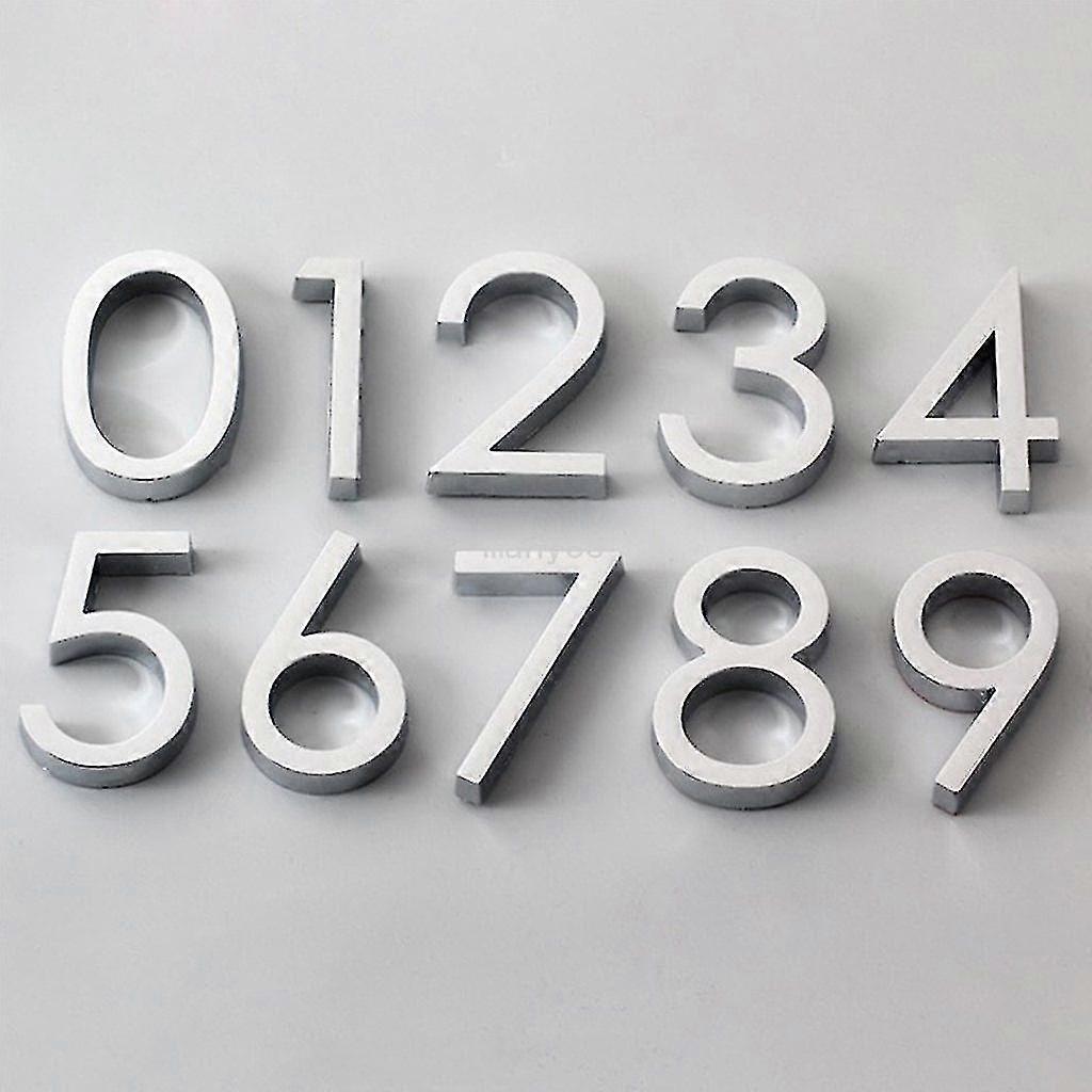 الفضة رقم 9 الحديثة ذاتية اللصق الباب عدد ملصقات