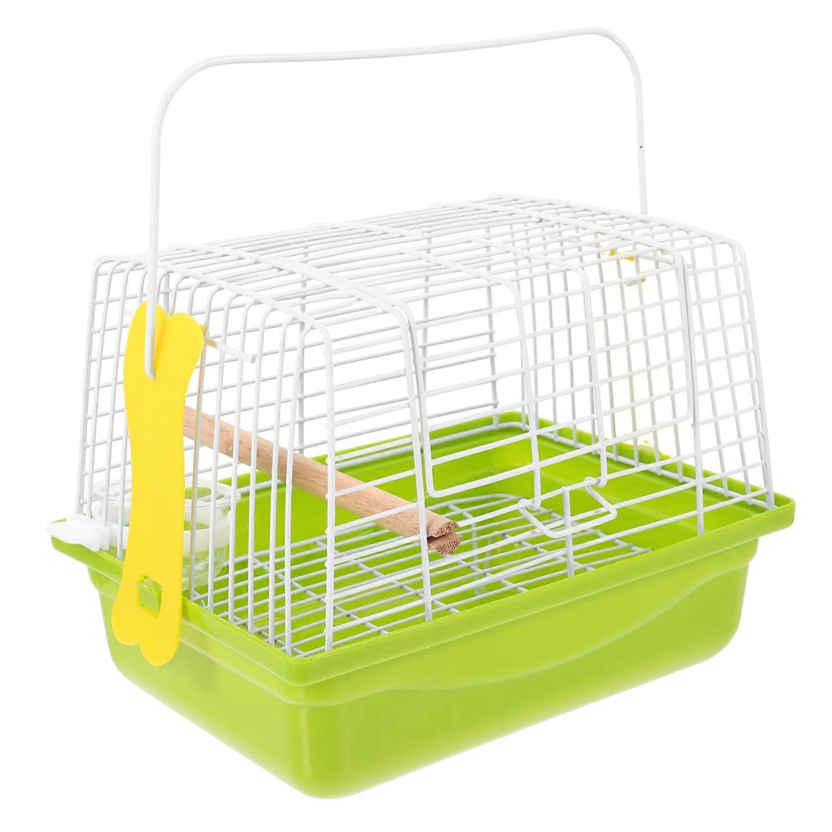 Portable Bird Cage for Travel Design Breathable and Safe for Parrots and Small Pets with Convenient Carrying Handle and Durable Metal Grid