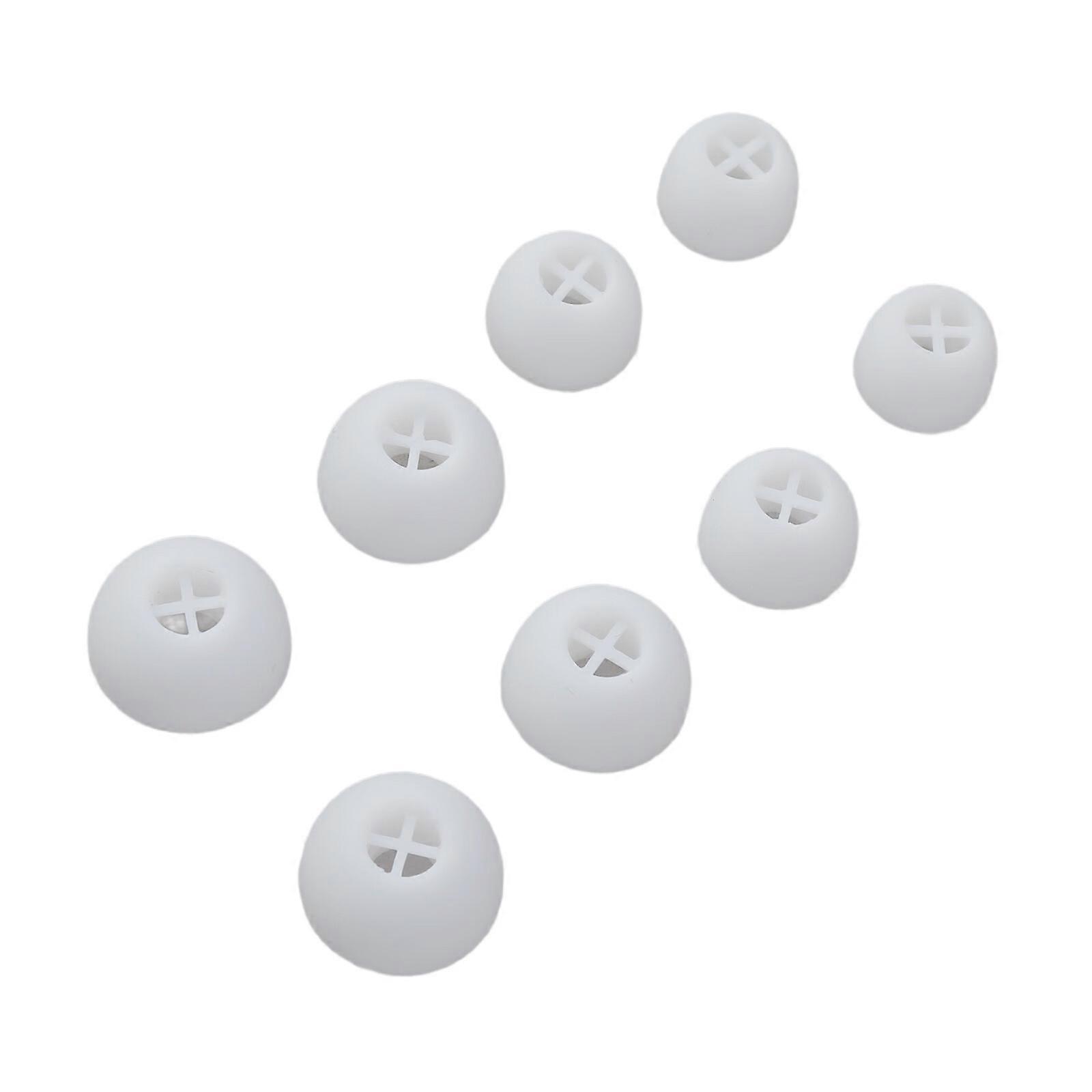 8個シリコンインイヤーイヤホンケース3耳栓カバーイヤーキャップパッドイヤフォンイヤーチップホワイト