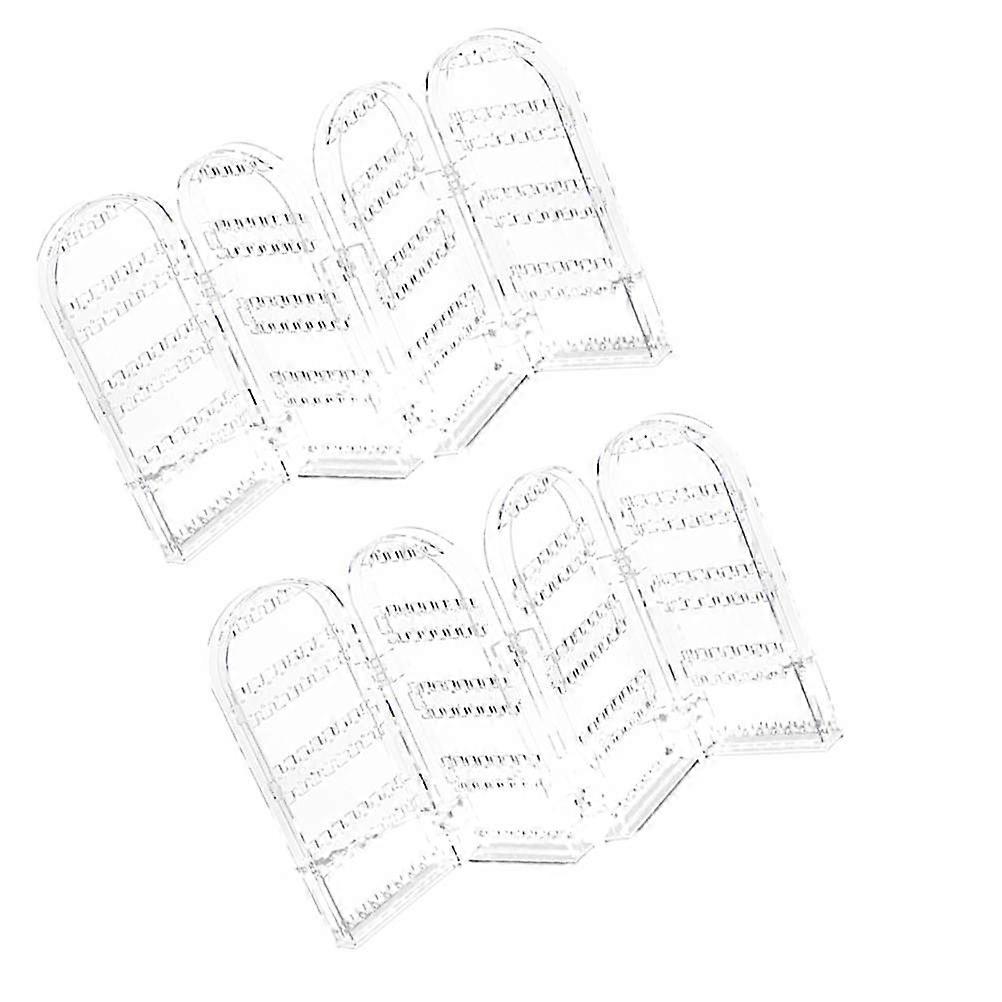 Transparent Plastic Earring Display Rack for Jewelry Store and Home Use Stylish Portable 2pcs