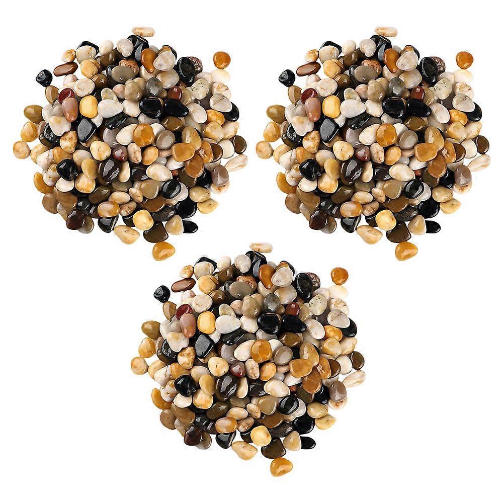 Akvaryum ve Bahçe Peyzajı için Dekoratif Taş Çakıl Taşları 3 Paket Güvenli ve Dayanıklı